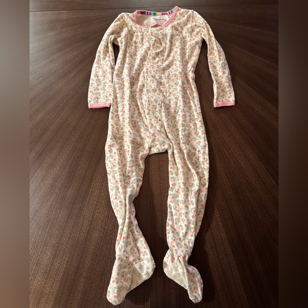 Floral Cream Baby Onesie, Magnetic Me, 18-24 months